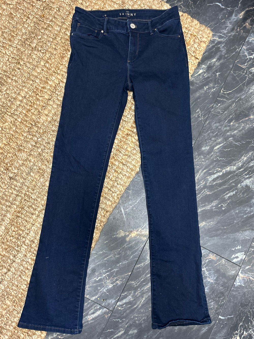 White House Black Market Dark Blue the skinny boot Jeans